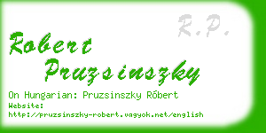 robert pruzsinszky business card